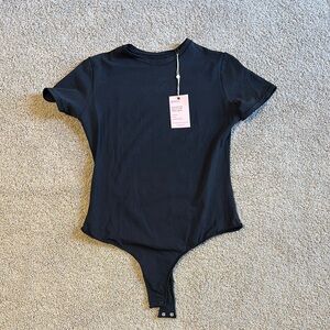 Black Short Sleeve Bodysuit